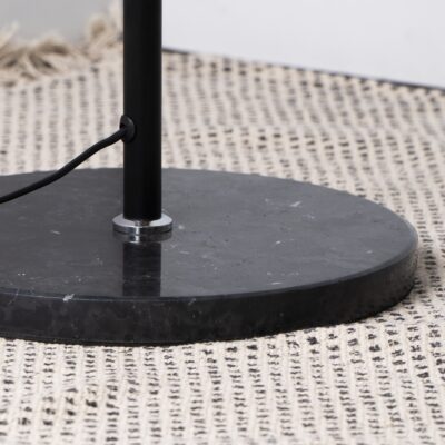 Zwart metalen voet met marmerlook