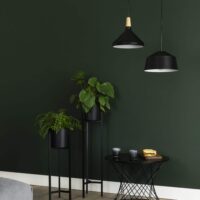 Moderne zwarte lampen voor aan het plafond