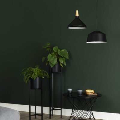 Moderne zwarte lampen voor aan het plafond