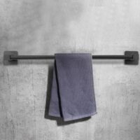 Zwarte stang voor handdoeken