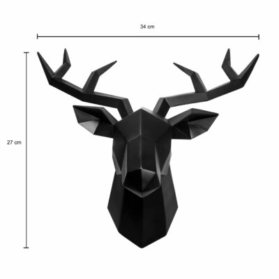 Afmetingen muurdecoratie zwart hert