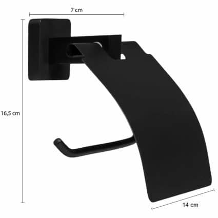 Zwarte wc rolhouder