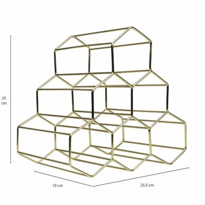 gouden wijnrek voor op tafel of vloer