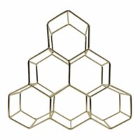 Goud hexagon wijnrek