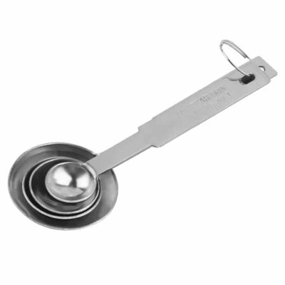 Maatlepels in 4 maten van rvs