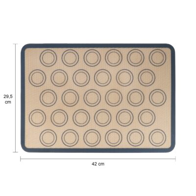 Afmetingen siliconen mat voor in de oven met cirkels