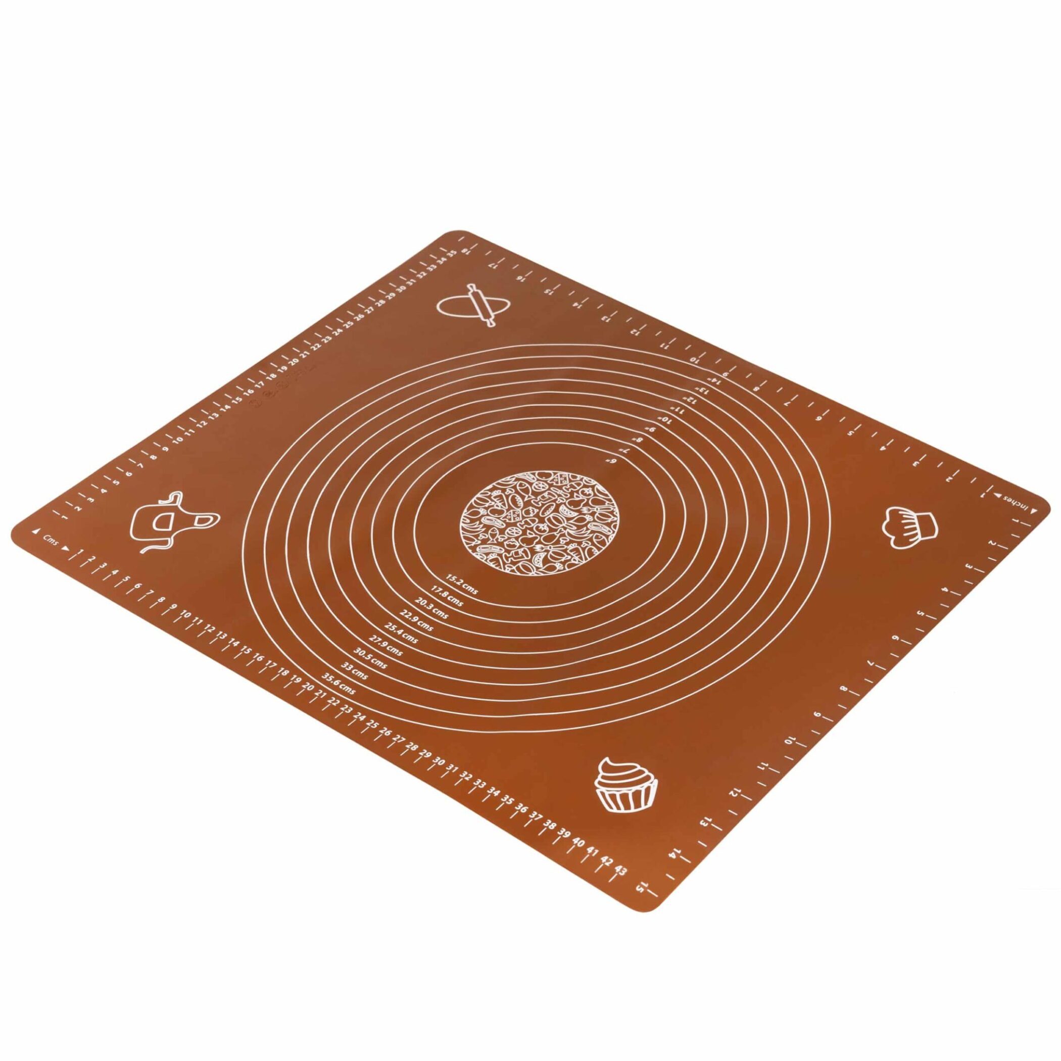 Krumble Siliconen bakmat met meeteenheden - 40 x 50 cm - Bruin