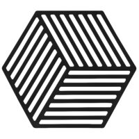 Kleine zwarte hexagon onderzetter