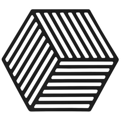 Kleine zwarte hexagon onderzetter