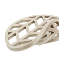 Siliconen onderzetter voor pannen in de kleur beige