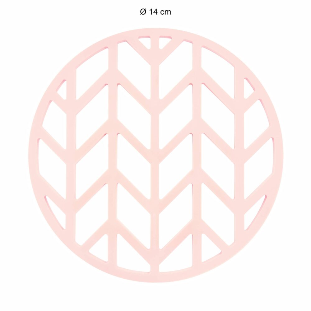 Ronde pannenonderzetter in het roos