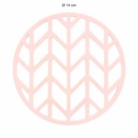 Ronde pannenonderzetter in het roos