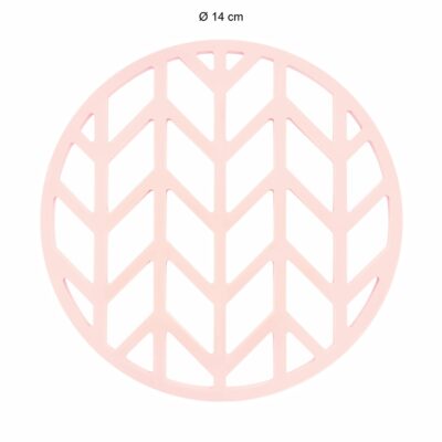 Ronde pannenonderzetter in het roos