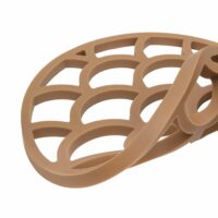 Schubben patroon onderzetter in het bruin voor je pannen