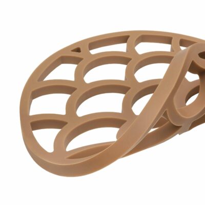 Schubben patroon onderzetter in het bruin voor je pannen