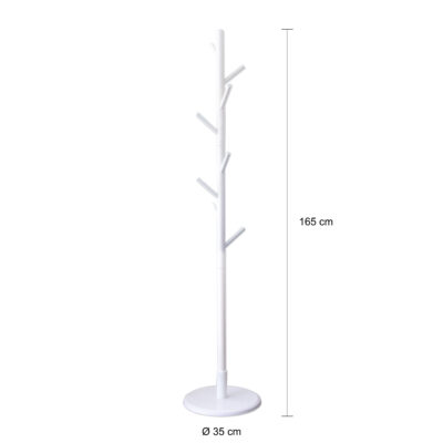 kapstok wit met 8 hangers