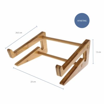 afmetingen van houten laptopstandaard