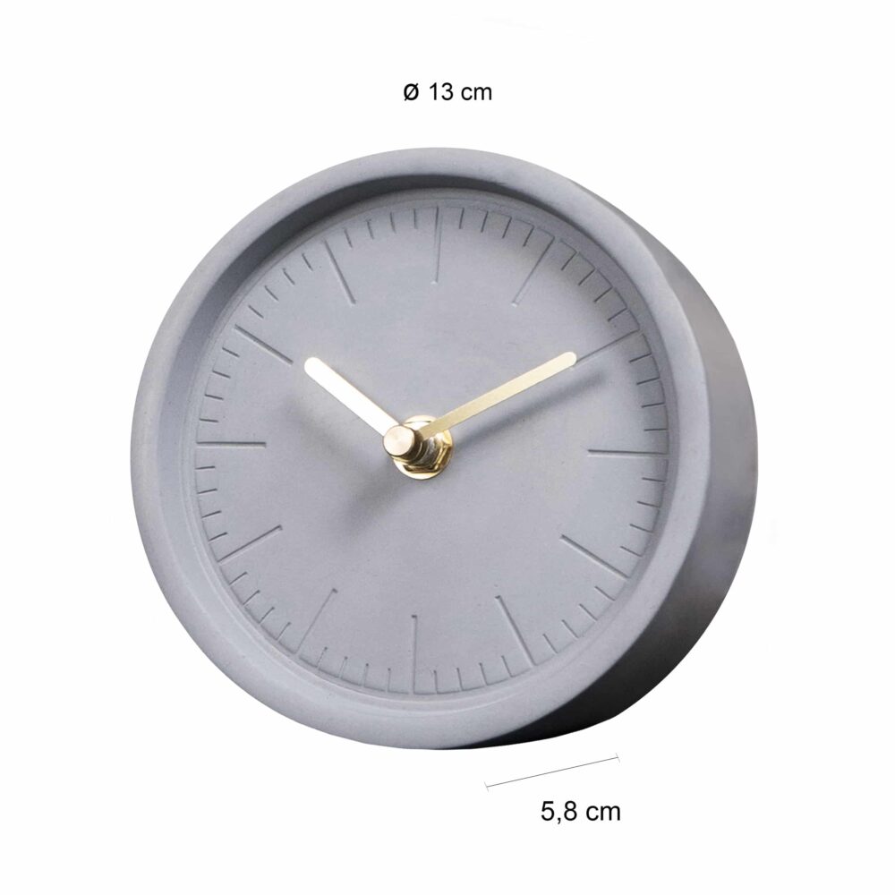 Klein grijs klokje voor op je nachtkast