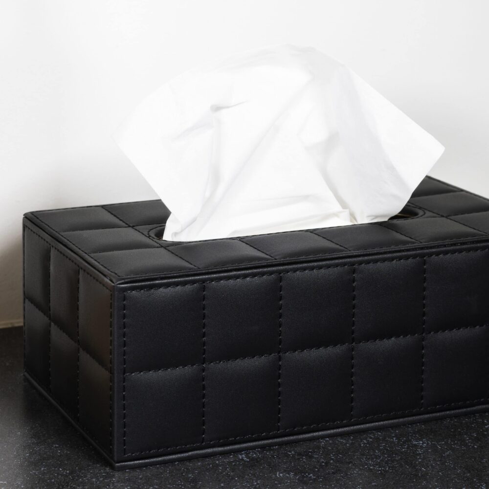 Tissuedoos van PU leer
