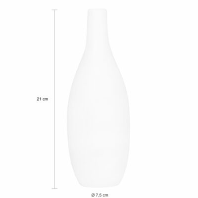 Afmetingen witte kleine vaas
