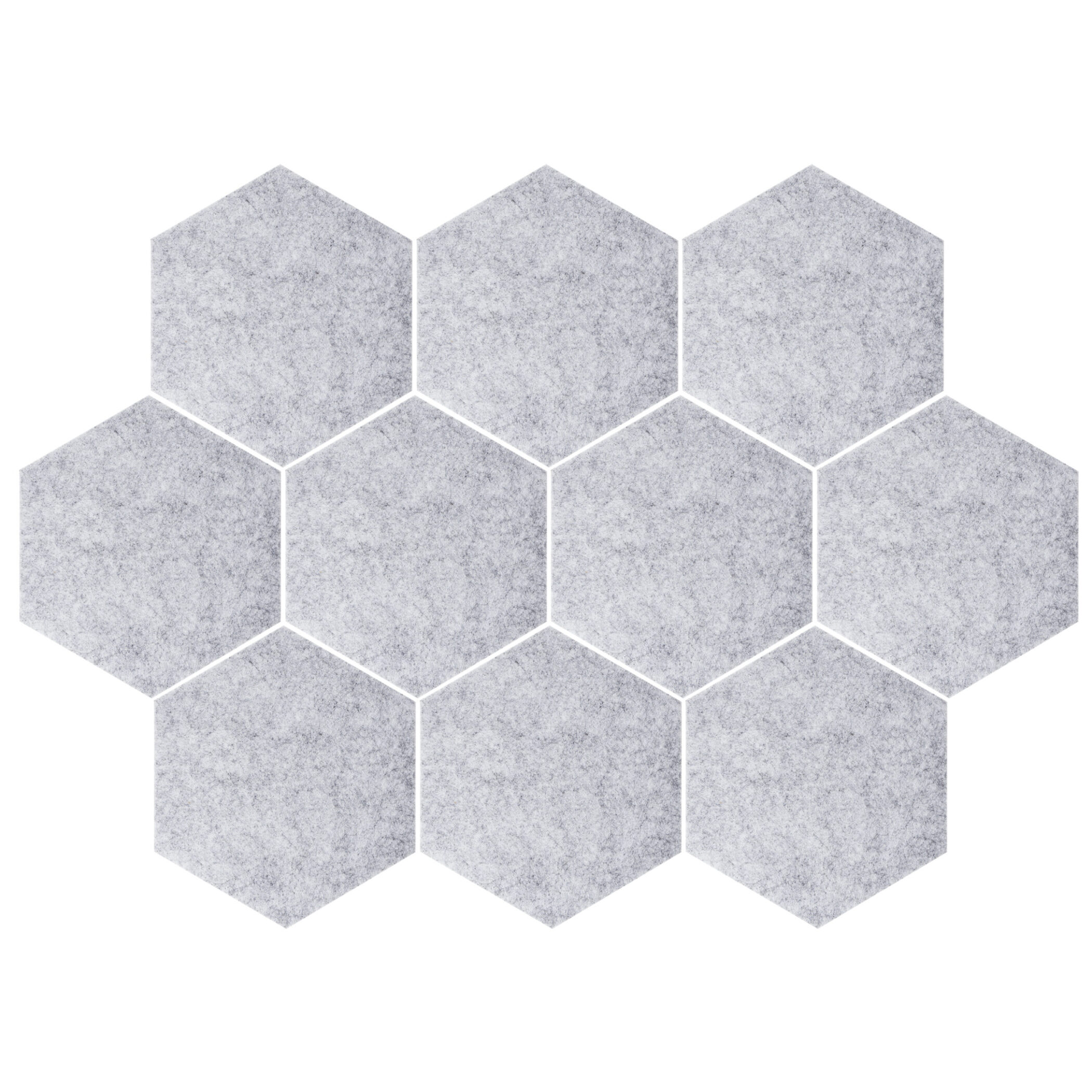 QUVIO Memobord - Hexagon Bulletin board - Set van 10 - Vilt