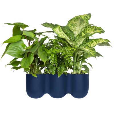 Bloempotten voor aan de muur donkerblauw