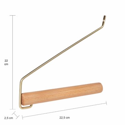 Afmetingen van de houten wandhaak