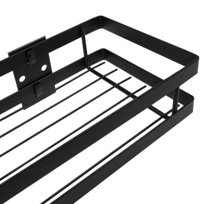 Zwarte opberger voor in de badkamer