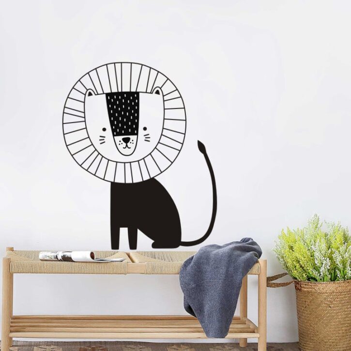 Leeuwsticker wand