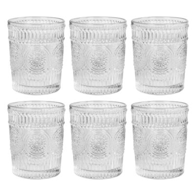 waterglazen set van 6 transparant
