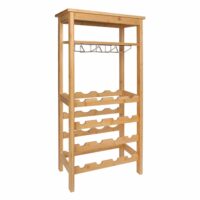 Rekje voor wijnglazen en flessen wijn