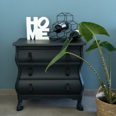 Wijnrek in het zwart voor 6 flessen