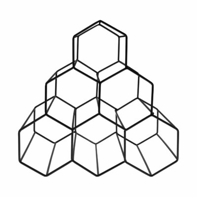 Zwart moderne wijnhouder