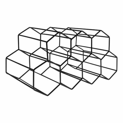 Hexagon vorm modern wijnrek