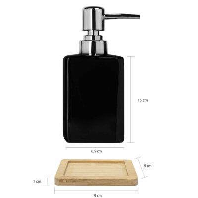 Maten van de zeepdispenser voor in de keuken