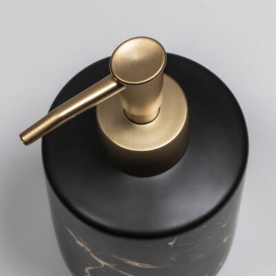 Zwart met gouden marmerlook dispenser