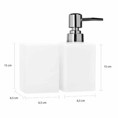 wit keramieken potjes voor zeep