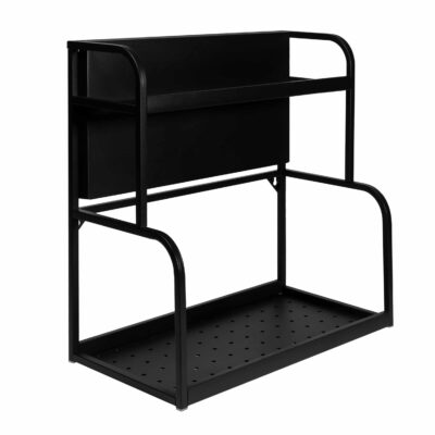 Zwart stalen keukenrek