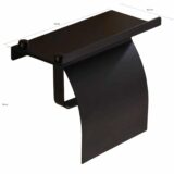 QUVIO Toiletrolhouder met telefoonplankje – 9,5 x 18 x 14 cm (lxbxh)