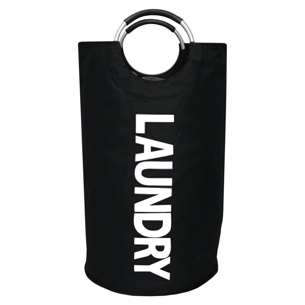 Wasmand met handvaten zwart