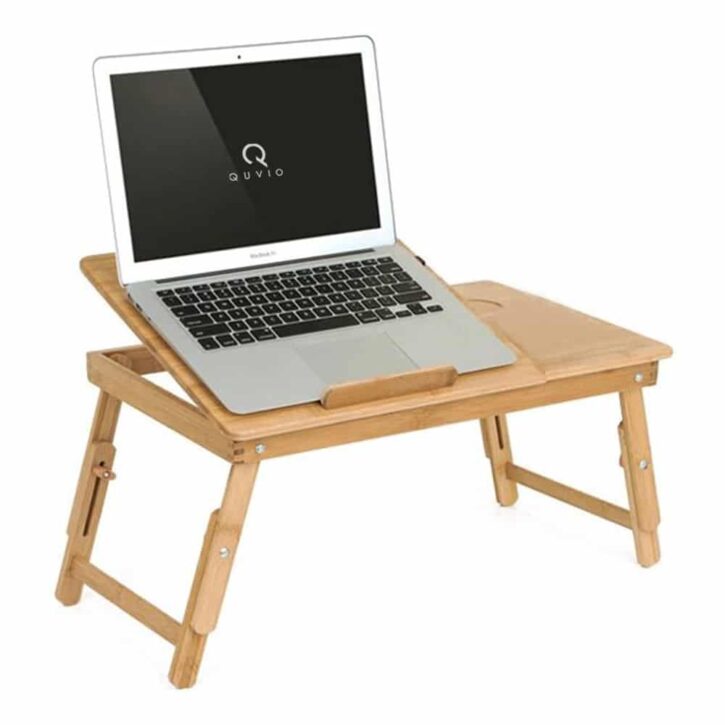 bamboe bedtafel voor laptop, tablet boek of ontbijt -