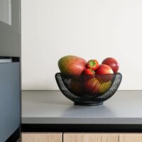 Fruitschalen met draadstaal