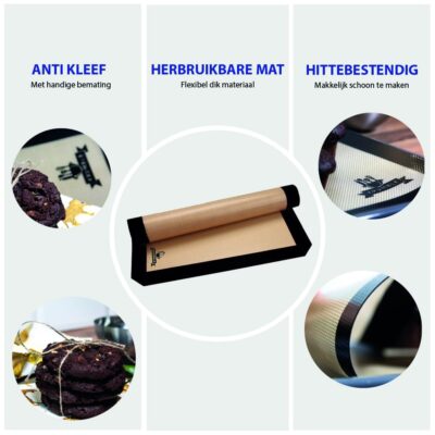 siliconen bakmat zwart hittebestendig