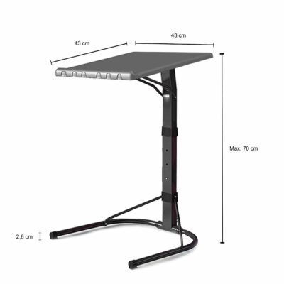 verstelbare laptoptafel grijs