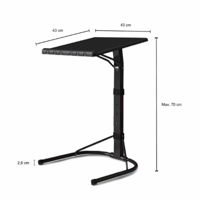 afmetingen van bijzettafel voor laptop