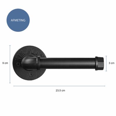 Afmetingen zwarte wc-rol houder