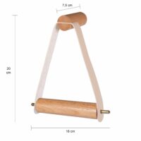 Afmetigen toiletrolhouder met leren band