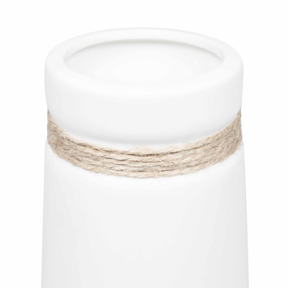 Witte vaas met touw