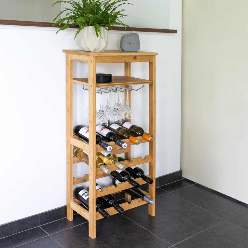 Opvallend decoratieve wijnhouder